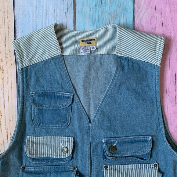 Vintage Northwest Blue Denim Vest - Picture 7 of 10